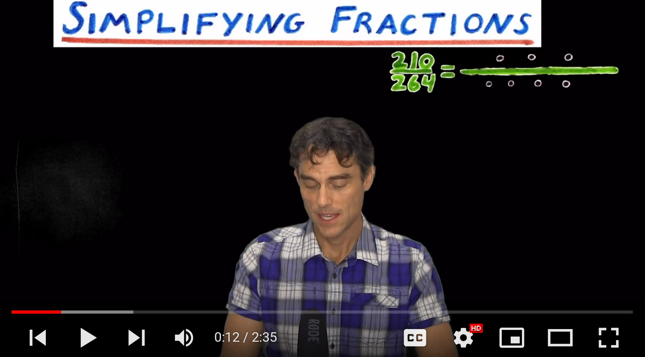 Simplifying Fractions video