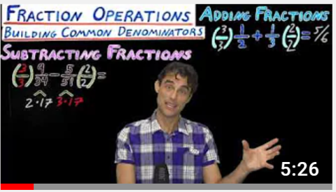 Adding and Subtracting Fractions video