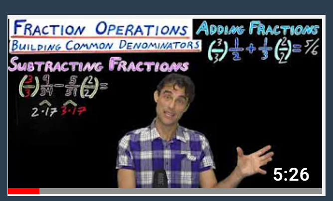 Adding and Subtracting Fractions video