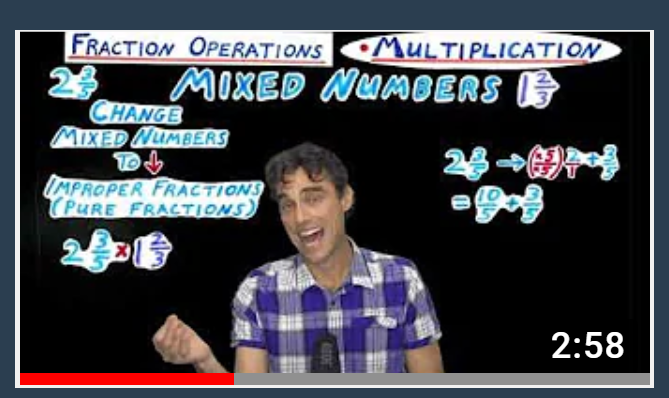 Multiplying Mixed Numbers video link