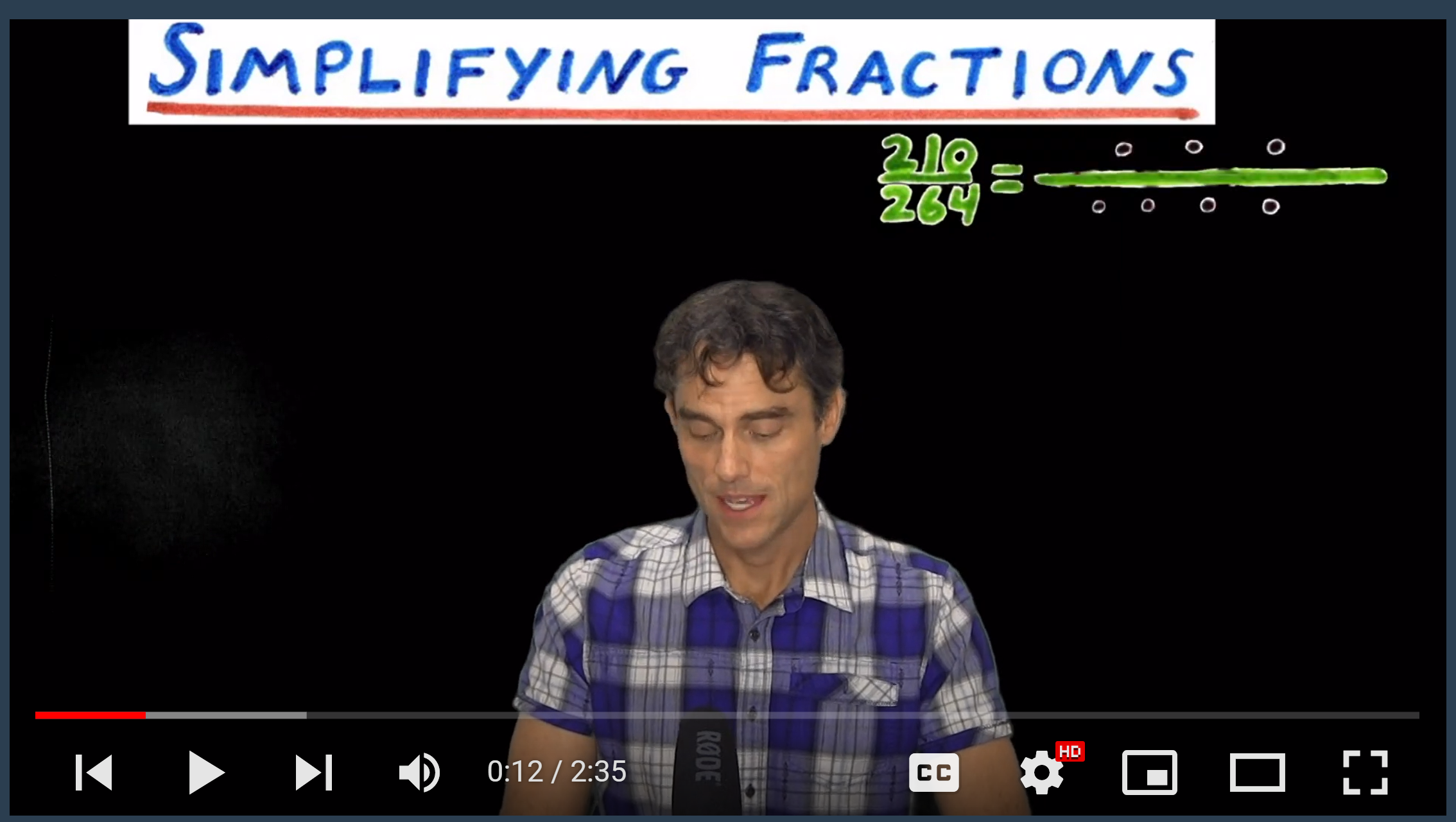 Simplifying Fractions video